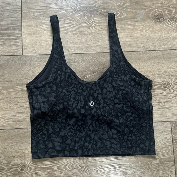 •Sold•  Lululemon Align Tank Top Leopard Camo Deep Coal Multi - Picture 10 of 13